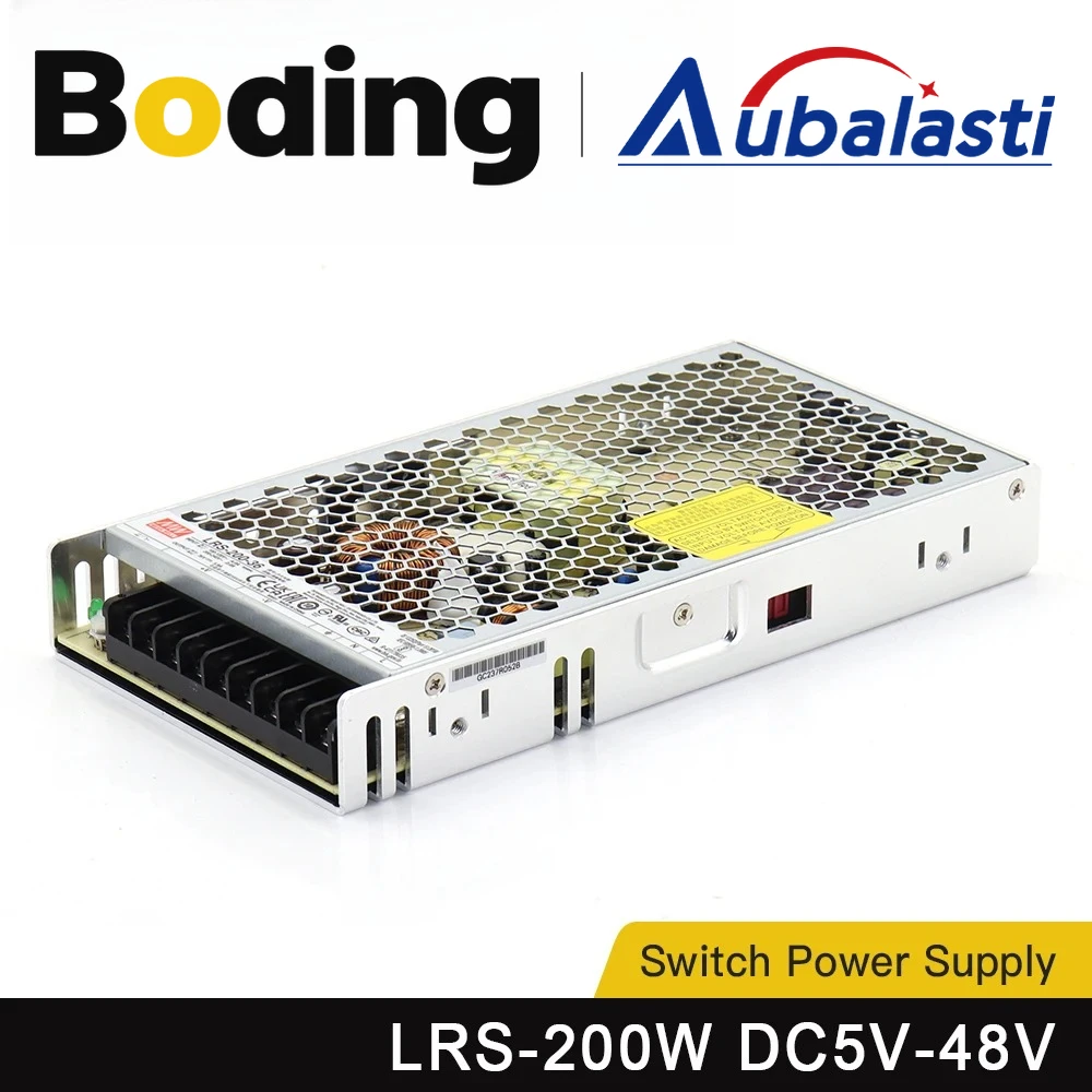 

Aubalasti Meanwell Switch Power Supply LRS-200 5V 12V 24V 36V 48V for CNC Router Cutting and Engraving Machine