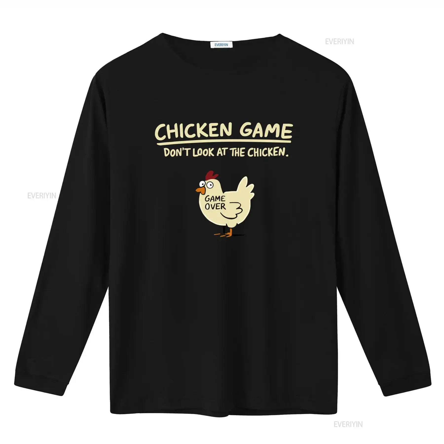 Chicken Game T Shirt Funny Don't Look At The Black S TO 5XL Unique Design Comfortable Cotton Perfect for Casual Wear vintage