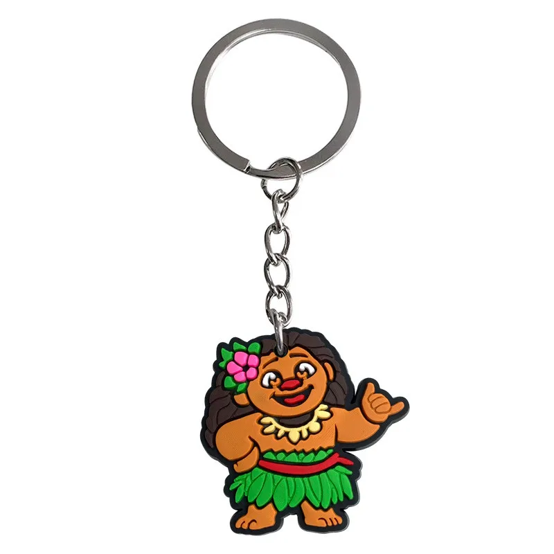 15pcs Moana PVC Keychain Anime Figure Gengar Cartoon Fashion Bag Keyring Pendant Accessories Kids Birthday Christmas Gift