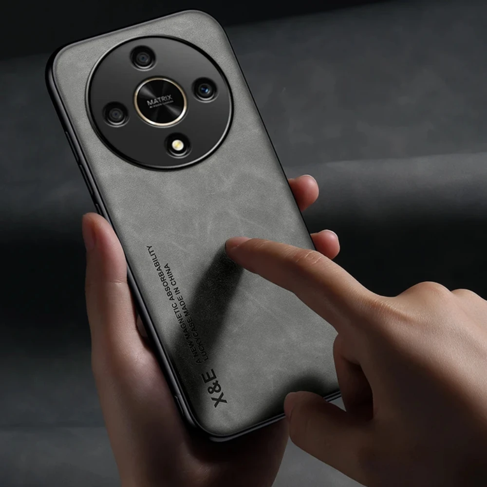 Case for Honor Magic 6 Lite Luxury Leather Cover for Honor Magic 6 Lite X9B 50 50i X50 Shell 90 100 Pro Silicone Camera Fundas