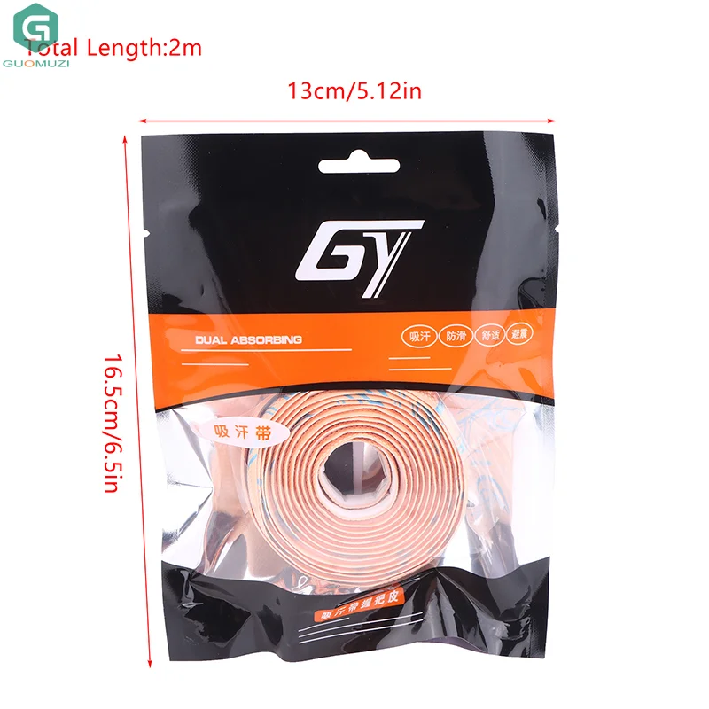 2 متر بولي PU مطاطا تمديد عدم الانزلاق امتصاص العرق حزام الطباعة مقبض لف حزام لف تمديد الصيد رود العصابة الرجال