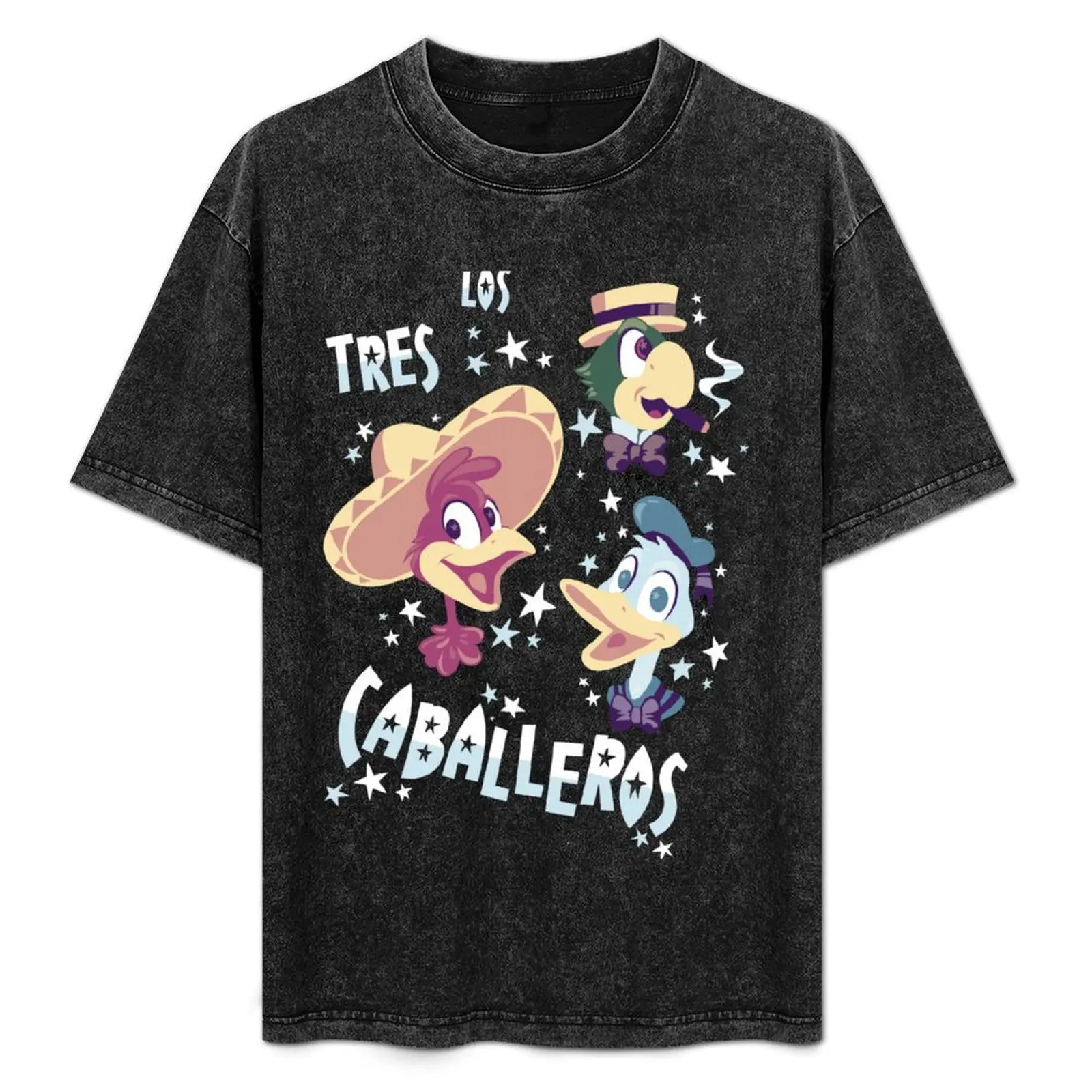 Los Tres Caballeros T-Shirt Short sleeve tee oversized t shirts for men pack