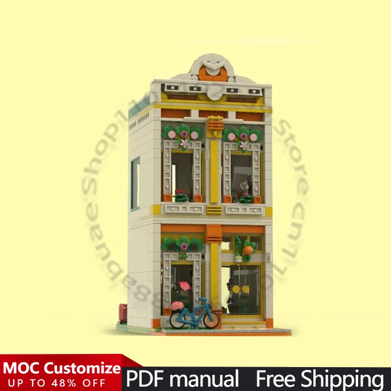 

890 деталей, конструктор City Engineering Heartlake City Art Cafe, модульная модель, технология MOC, DIY, игрушка-подарок для фестивалей