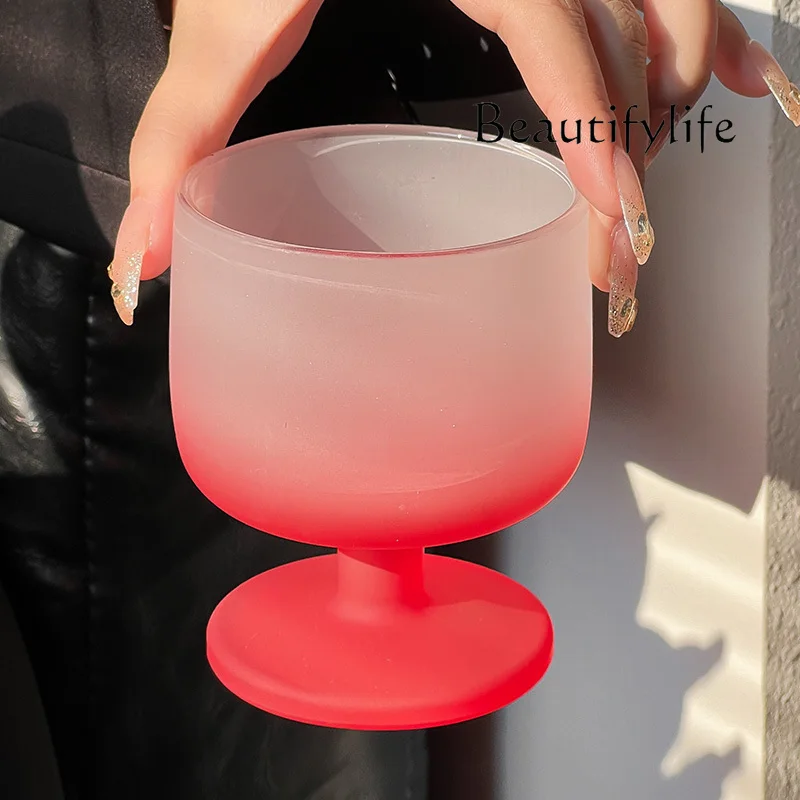 

Niche matte gradual change powder bantam glass atmosphere sweet wine champagne glass red wine juice water glass