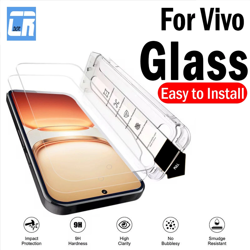 

1-2 шт., автоматическая установка, без пыли, защитная пленка для экрана для Vivo iQOO Z10 Z9 Turbo + Z10X Z9X iQOO Neo 8 7 Pro HD закаленное стекло