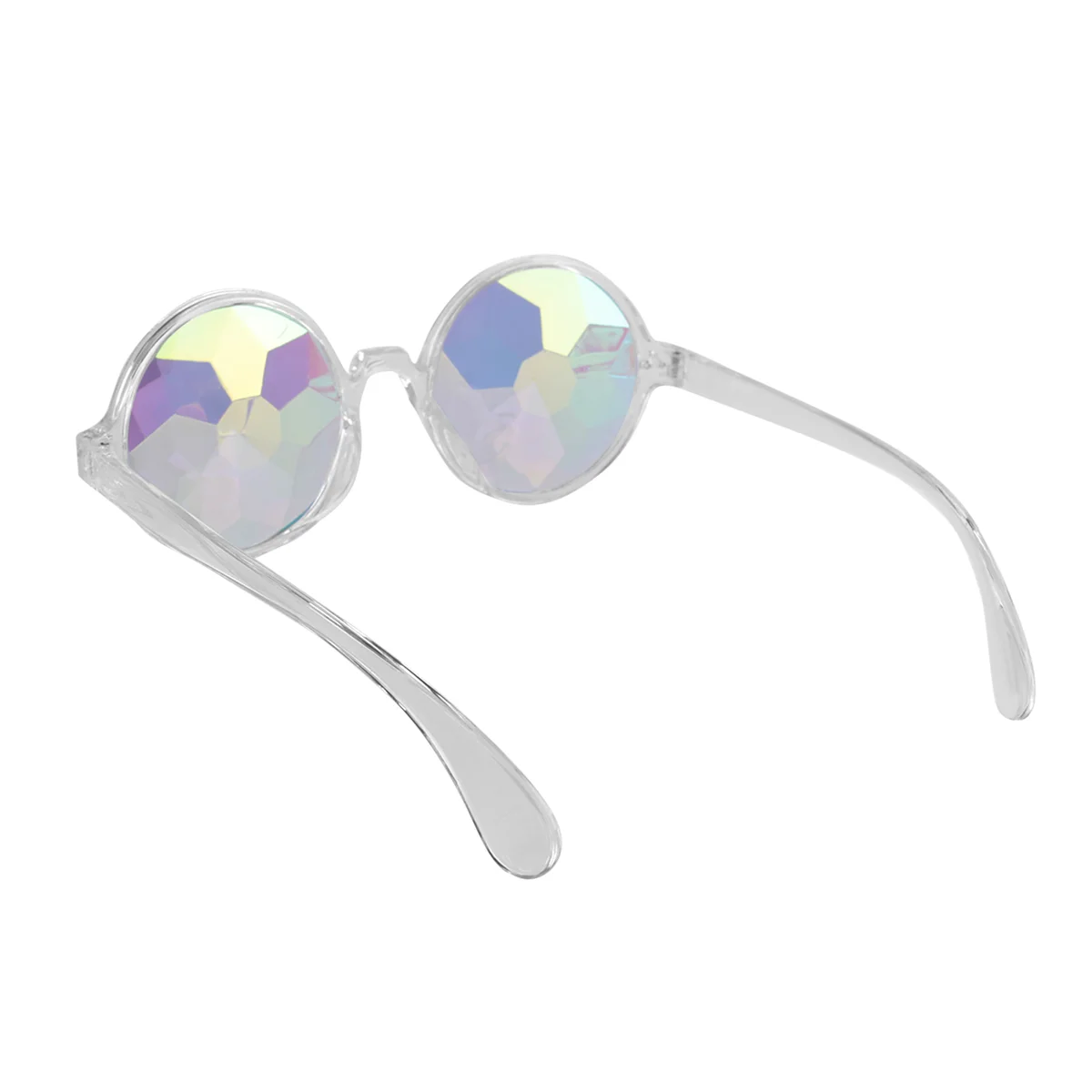

ABQR Kaleidoscope Glasses Rave Festival Party Sunglasses Diffracted Lens-Transparent