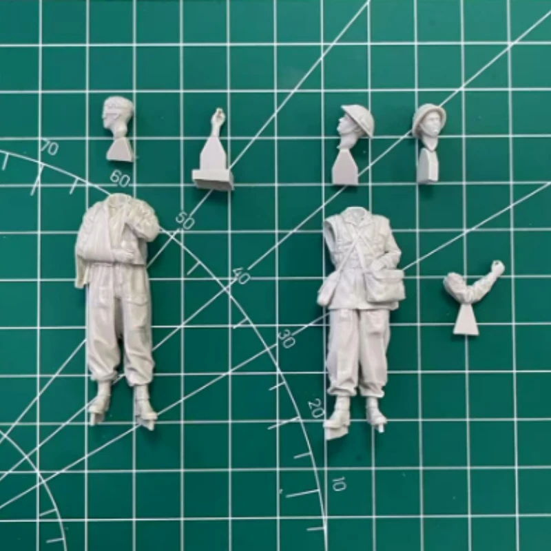 Kit de figurines en résine moulée sous pression, échelle 1/35, ensemble paramédical britannique, 2 figurines non assemblées et non peintes