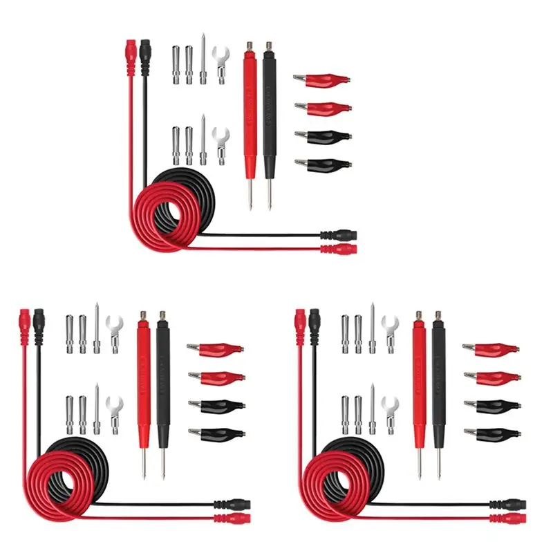ABXF-48Pcs Multimeter Test Probe Test Leads Kit Replace Test Wires Probes For Digital Multimeter Crocodile Clips U Type Probe