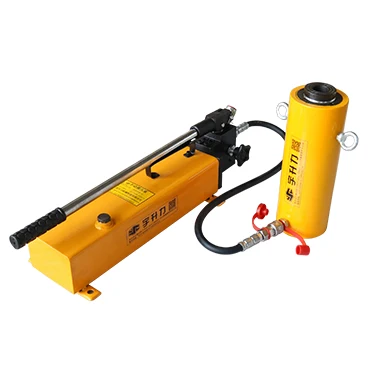 Hot sale 100Ton  Single  Acting Hollow hydraulic jack separated hydraulic hollow cylinder