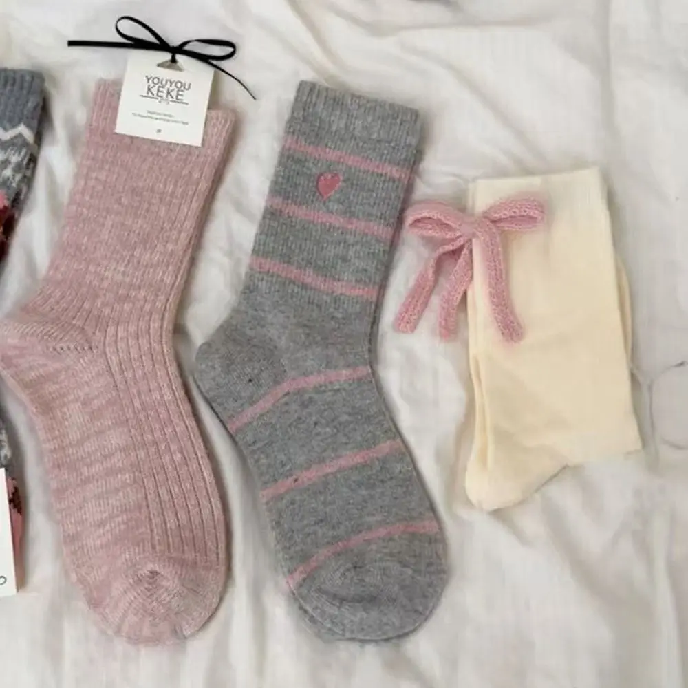 أزياء سميكة القوس الجوارب الجوارب الصوفية الدافئة تنوعا التمهيد الجوارب خريف شتاء