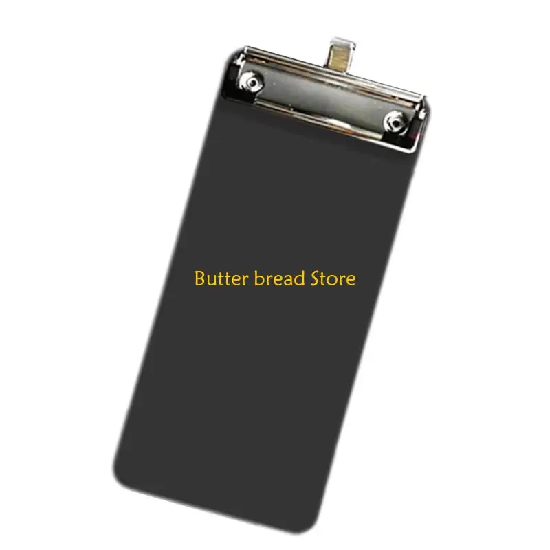 W89C pequeño portapapeles con gancho colgante retactable 10x22cm tablero escritura para oficina