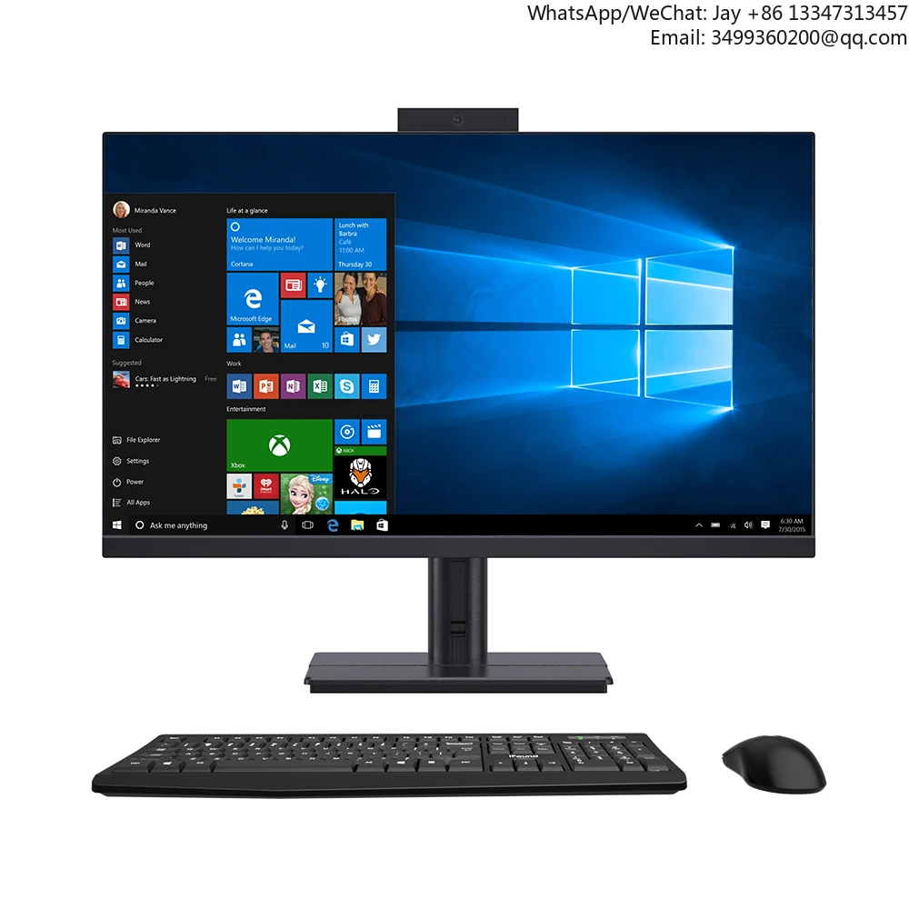 

23.8inch Desktop Computer All-in-one Pc Core I7 I5 I3 Customizable Logo Win11 All In One Pc For Office Home Use