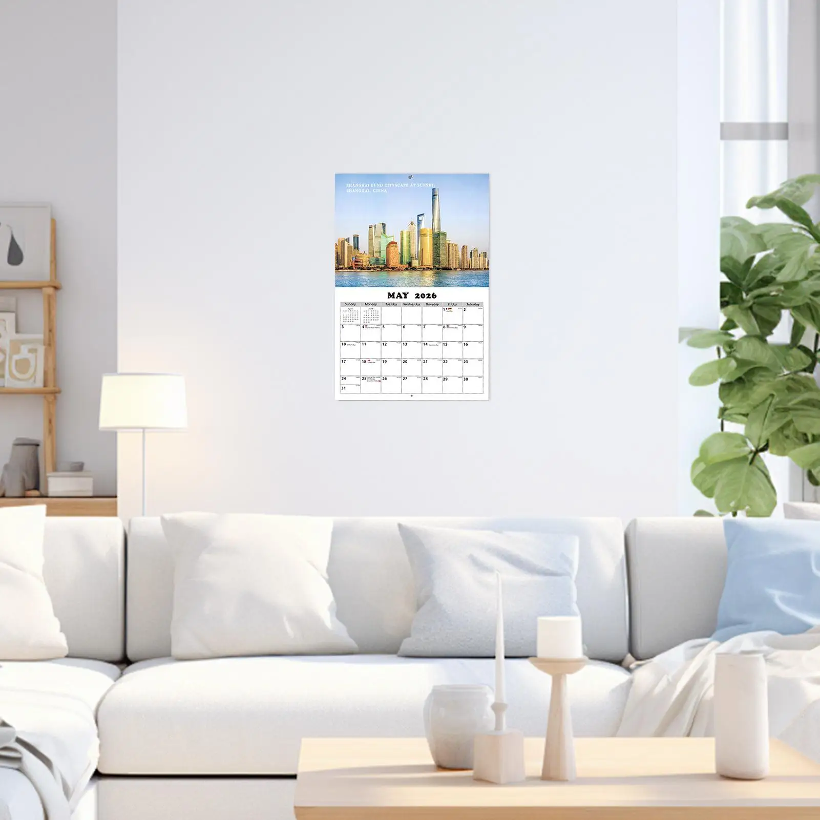 Calendario dei paesaggi del mondo 2026 Pianificazione di 12 mesi Pianificazione Calendario da parete Programma Appuntamento Organizzatore Planner per Home Office