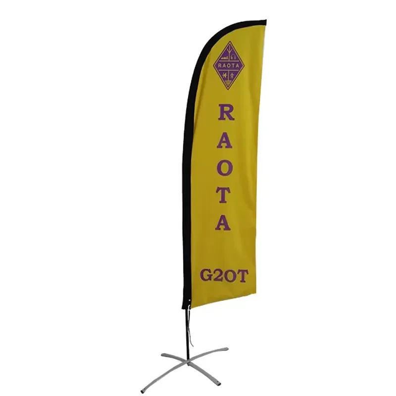 Double-sided Printed Customized Advertising Feather Flags Beach Flags