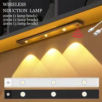 3 in 1 Under Cabinet Lights Wireless Lamp with Motion Sensor Night Lights for Kitchen Bedroom Wardrobe Closet Desk 20/30/40CM