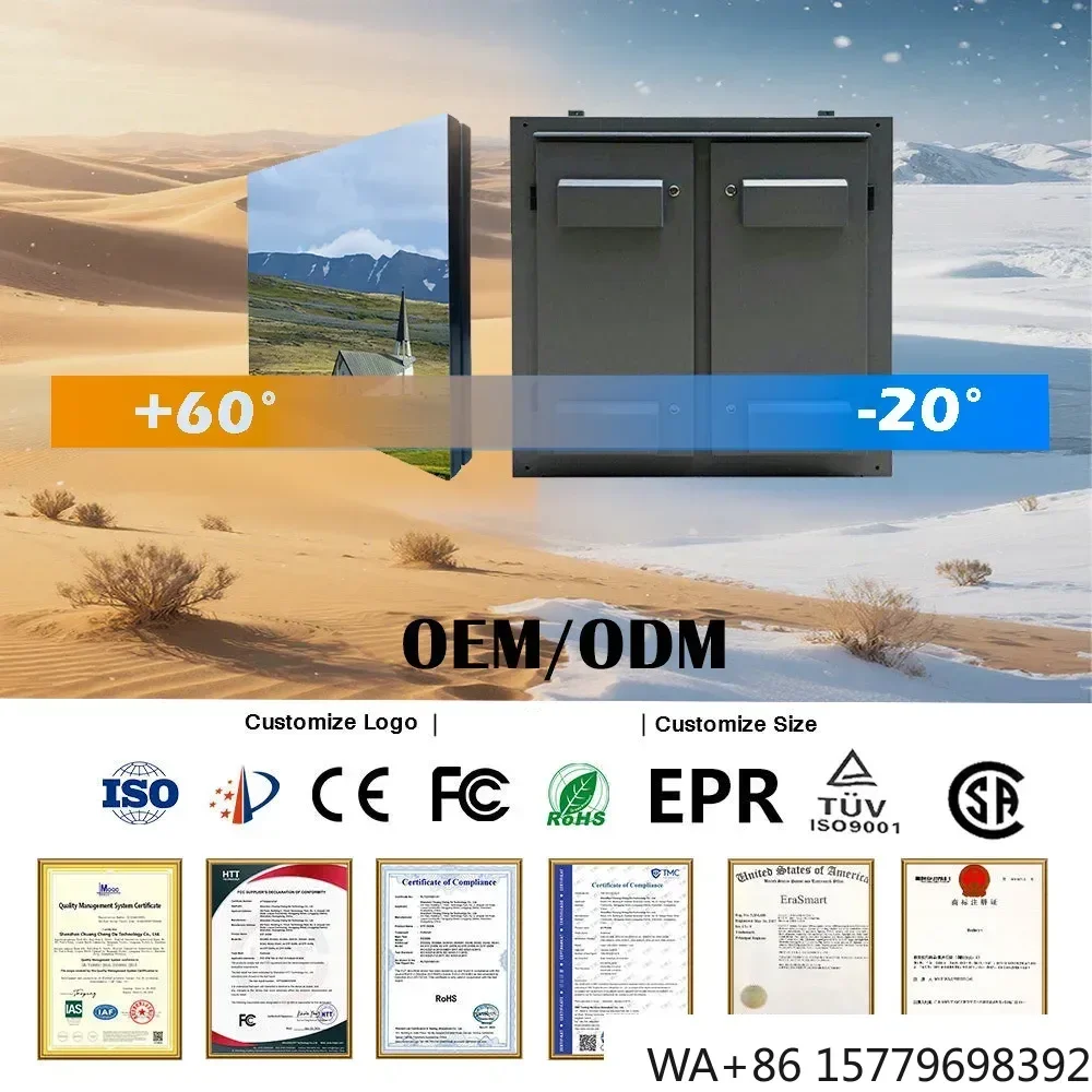 Outdoor Waterproof Double Sided LED Display Custom P2/P2.5/P3/P4 Fixed Advertising Screen