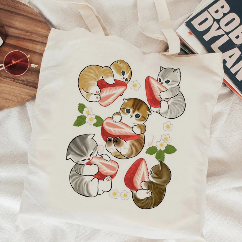 Strawberry shopping bag bolsa reusable jute bag cotton shopping grocery bag reciclaje cloth foldable boodschappentas grab