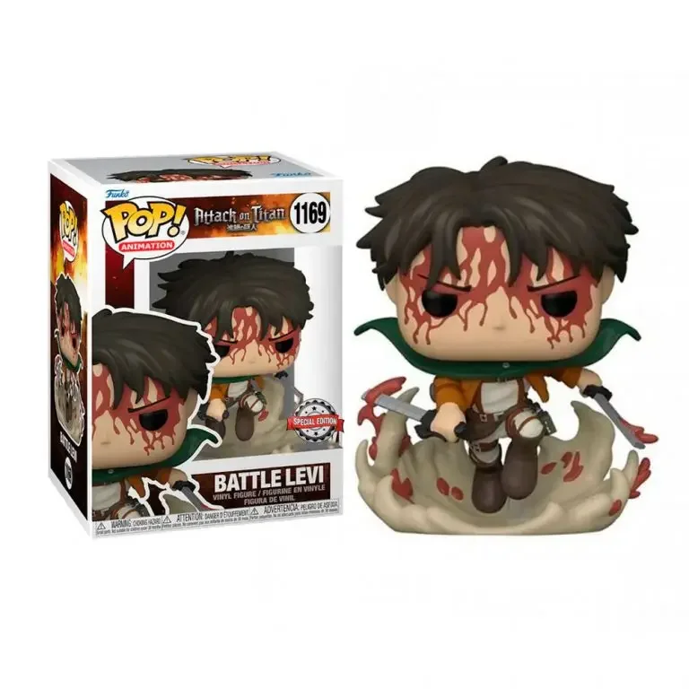 Funko POP Attack On Titan Battle Levi 1169# POP Model Toys Gifts for Children Action Figure Toy Collection Xmas Carvinal Gifts