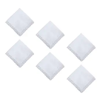 6 paczek damskich chusteczek ślubnych z białej koronki