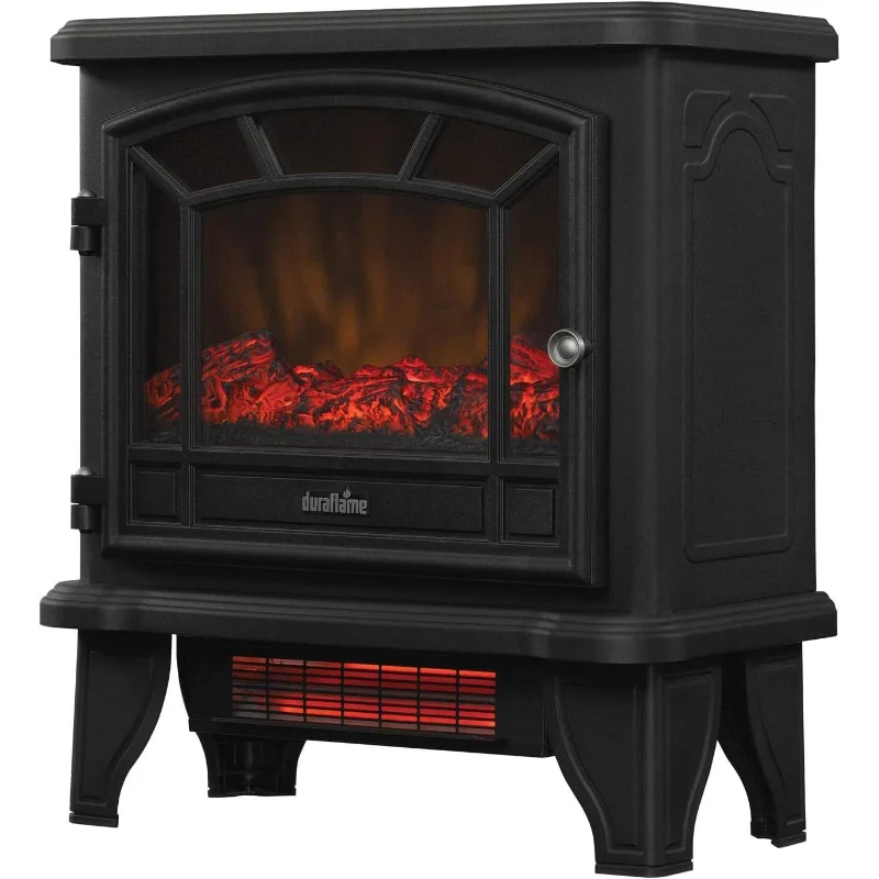 Duraflame DFI-550-22 Estufa de chimenea de cuarzo infrarroja independiente con control remoto 1500W, negro