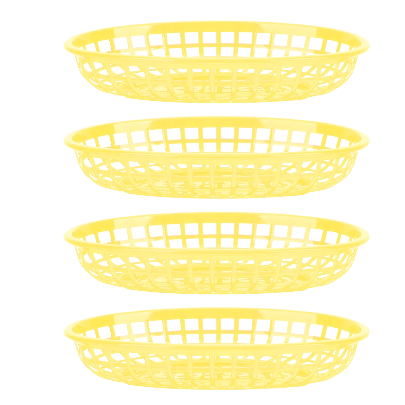 

4pcs Collapsible Food Basket Vegetable Fruit Tray Plastic Baskets Home Kitchen Snack Plates Storage Containers