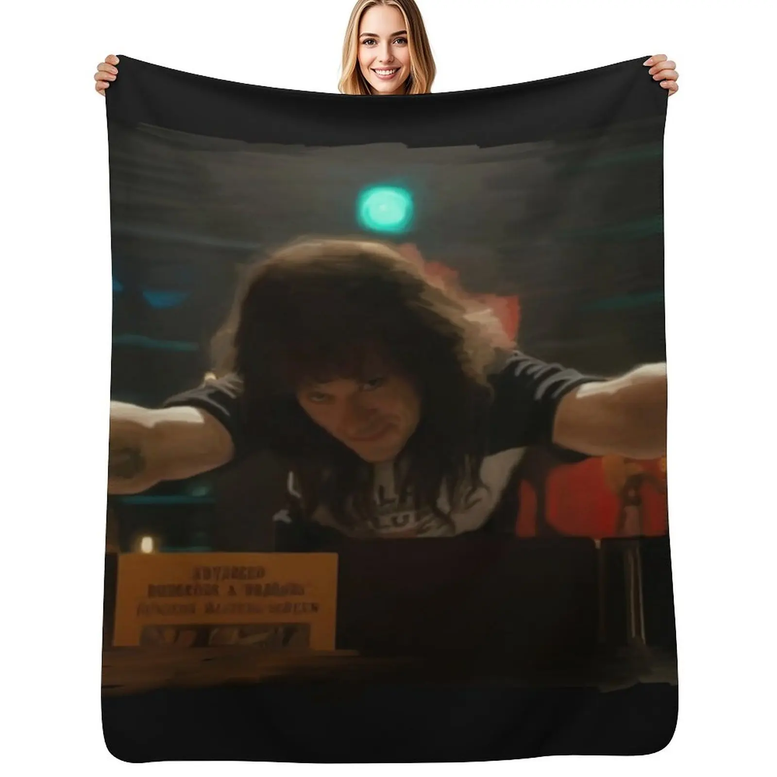 

Eddie Munson Watercolor Throw Blanket blankets and throws Thin Blankets For Bed Decorative Beds Blankets