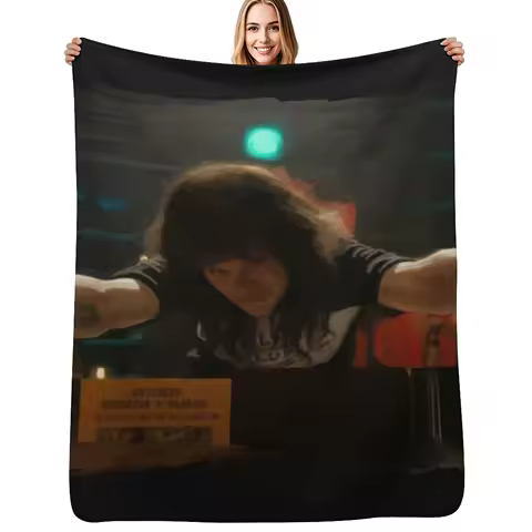 Eddie Munson Watercolor Throw Blanket blankets and throws Thin Blankets For Bed Decorative Beds Blankets