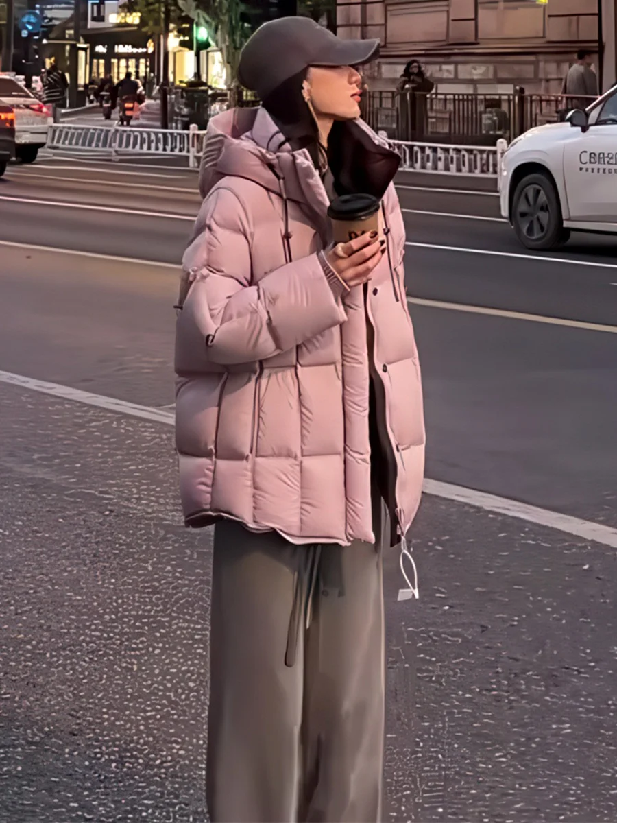 

Новая женская пуховая куртка National Stand 90 White Du Down Casual Sle, зимняя, 2025 года, теплая, объемная, верхняя одежда