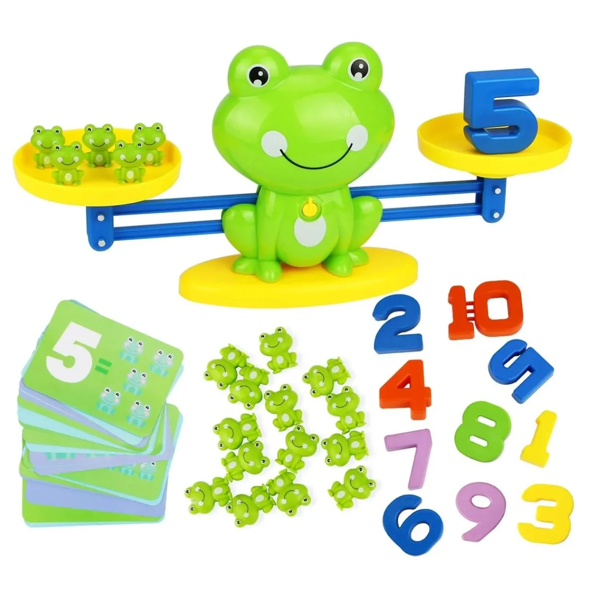 Jogo de matemática legal, brinquedos de contagem de equilíbrio de sapo para meninos e meninas, número educacional divertido, presente para crianças, aprendizagem de haste
