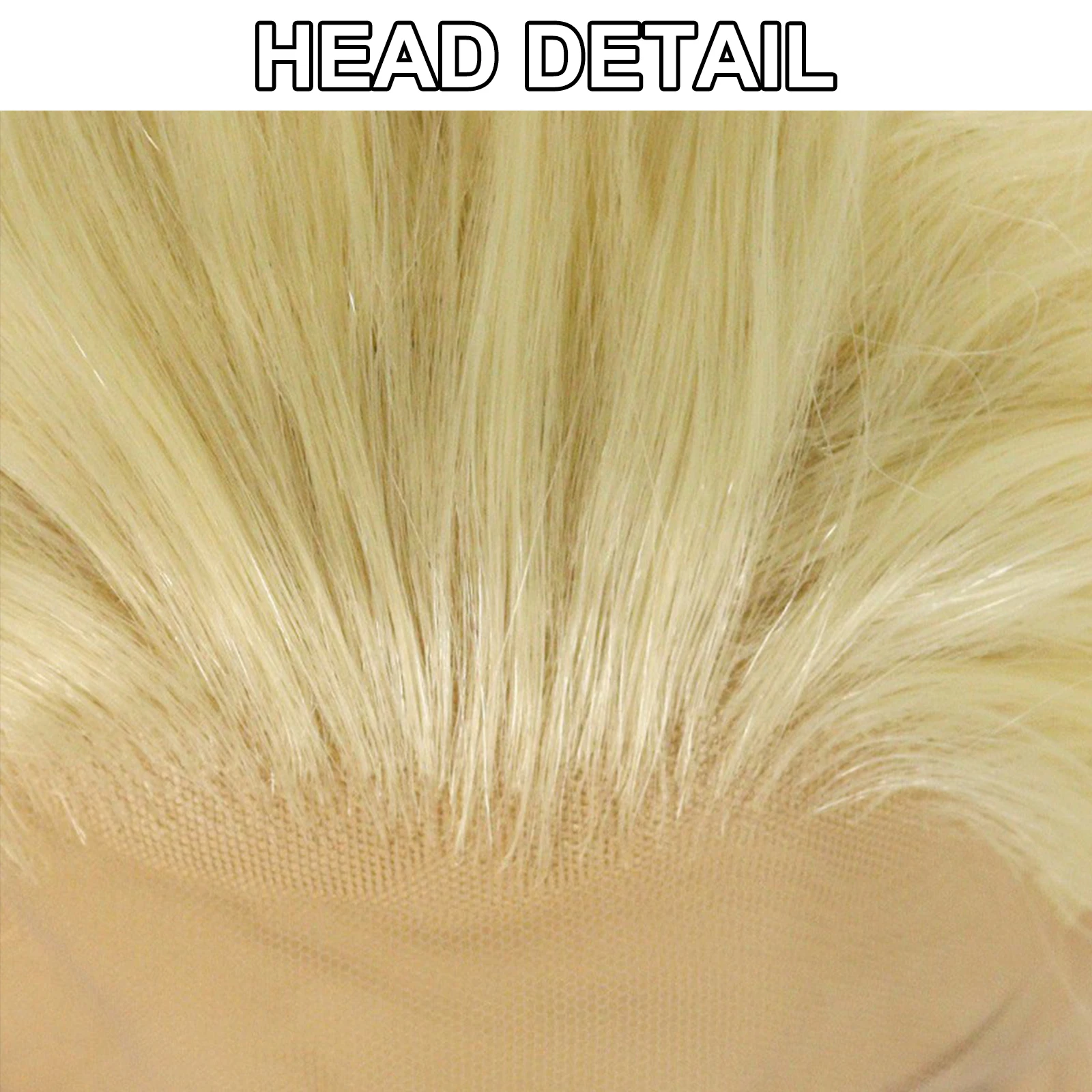 13x2 합성 롱 바디 웨이브 플래티넘 블론드 레이스 프론트 가발 (파티, 할로윈, 추수감사절 여성용 드레스업 가발)