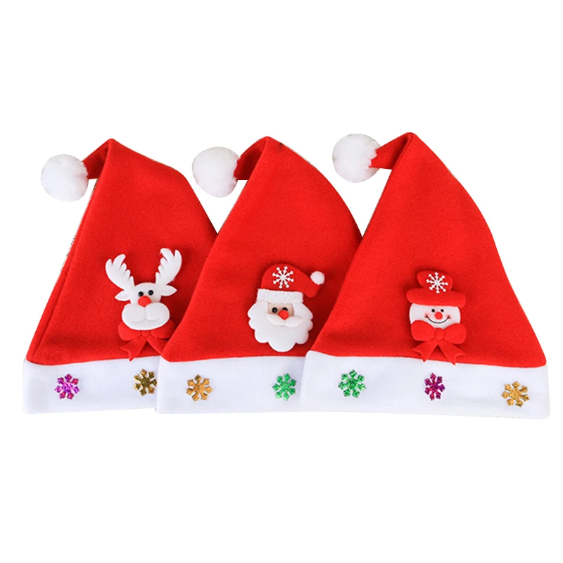 Christmas Hat Unique Funny Colorful Must-have Durable Trending Holiday Costume Accessory Xmas Gift Santa Claus Hat Adorable Soft