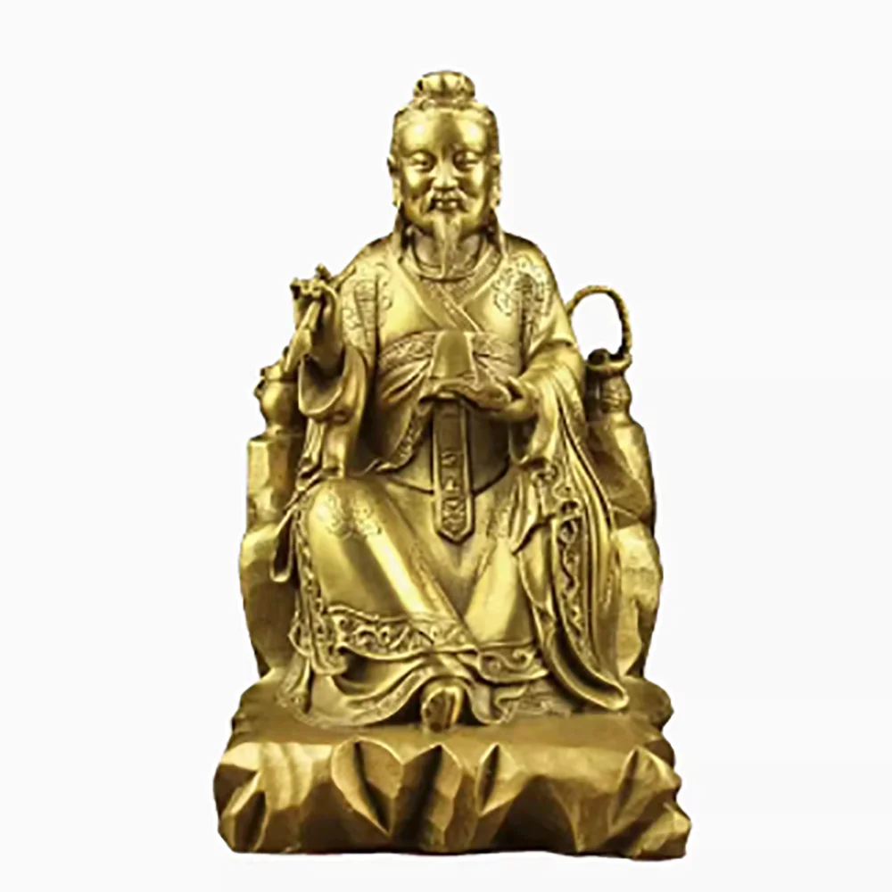 

Pure Copper Medicine King Sun Simiao Bronze Statue Home Decoration Name Medical Saint Divine Doctor Sun Simiao Statue Crafts