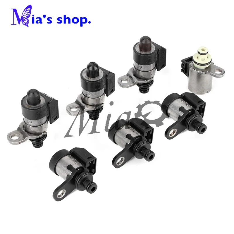 

7PCS RE5R05A Transmission Solenoid Valve Kit 0260130030 0260130031 G7T23082 For 2002-2018 Nissan Pathfinder Infiniti EX35 Q45