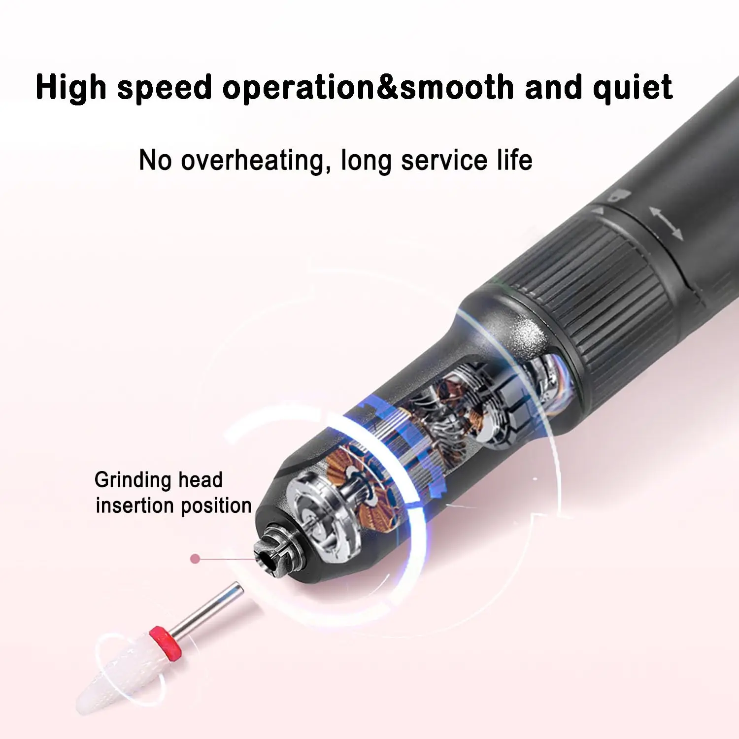 Perceuse à ongles rechargeable Pro 2 en 1 et lampe UV, perceuse électrique 35000 tr/min pour ongles en acrylique |   Outil de manucure bricolage pour salon et maison