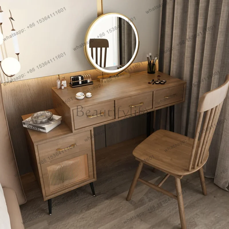 ld Women Luxury Vanity Table Girl Beauty Cosmetics Large Organizer Mobile Dressing Table Living Room   Home Furniture