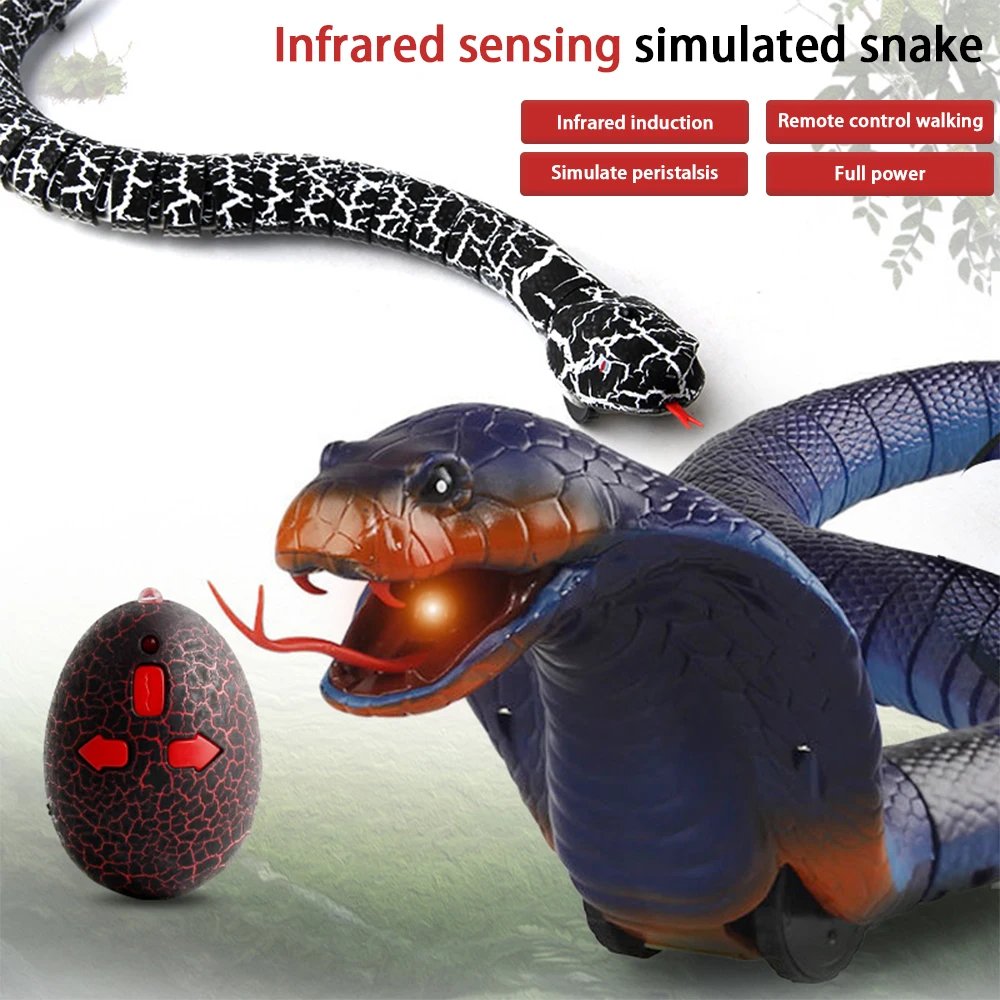 Nuova simulazione a infrarossi unica giocattolo serpente telecomandato trucco per bambini spaventare serpenti e rettili divertenti e sensoriali