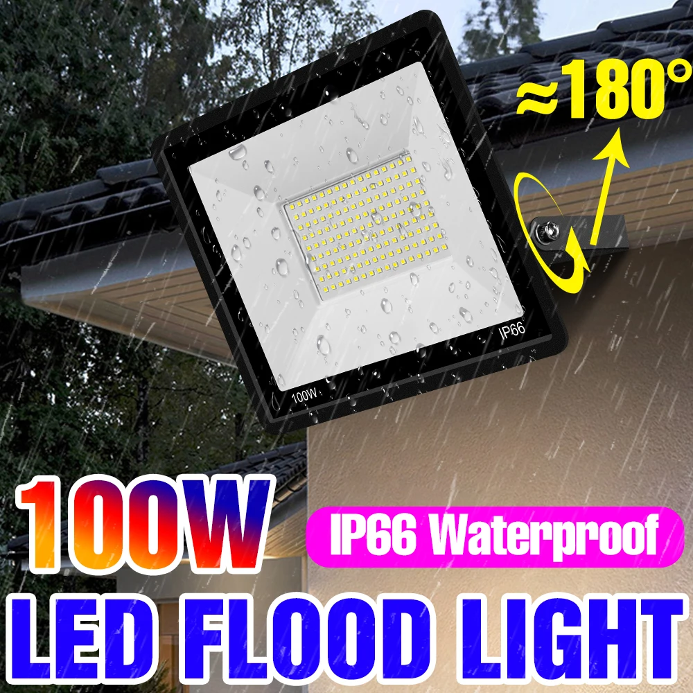 LED Reflector Spotlight Waterproof IP66 Floodlights 220V Street Lamp 240V Cold White Outdoor Wall Lighting For Garden Yard Patio