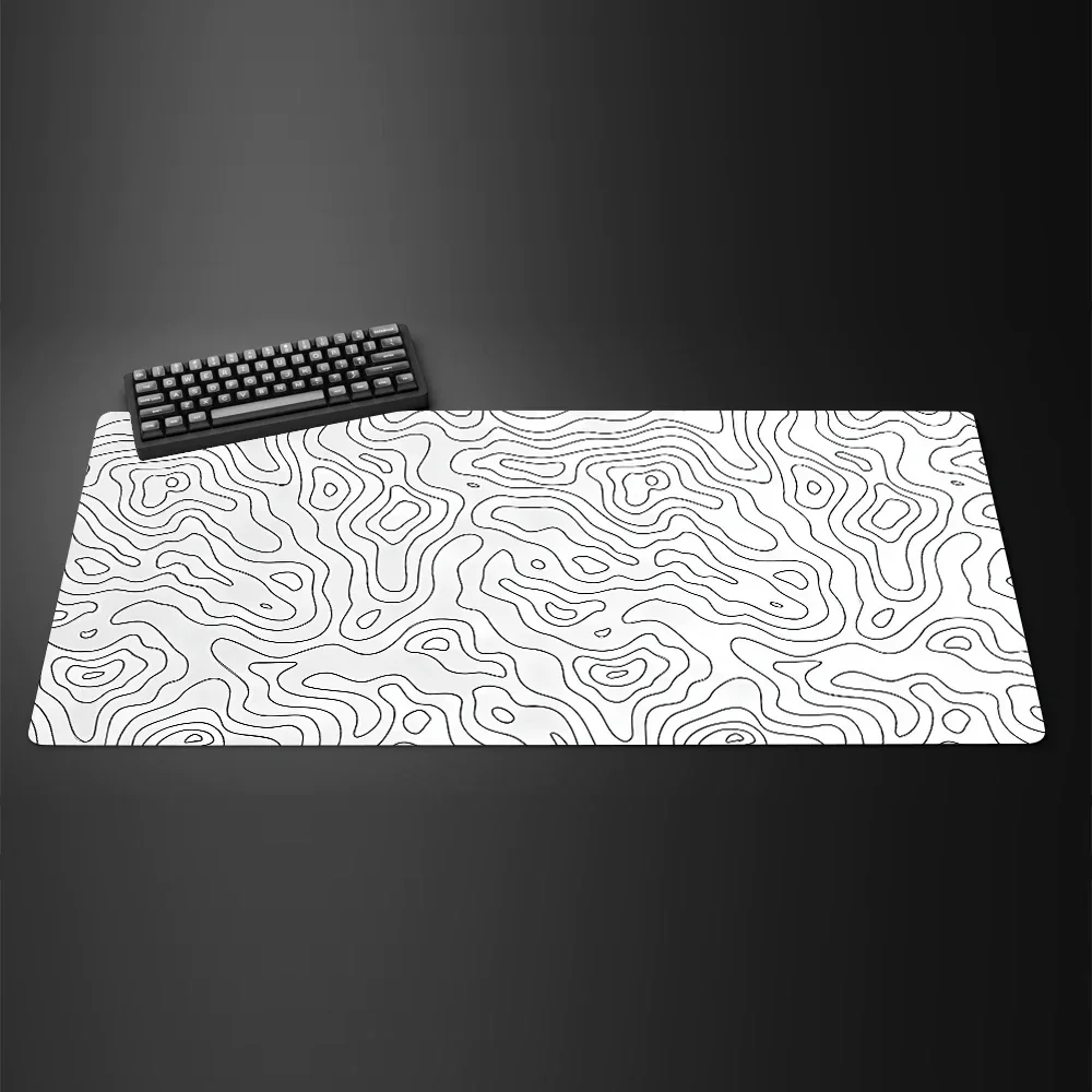 Black and White Computer Laptop Mousepad Large Gaming Accessories Desk Keyboard Mats Carpet Anti-slip notebook Office Mouse Mat