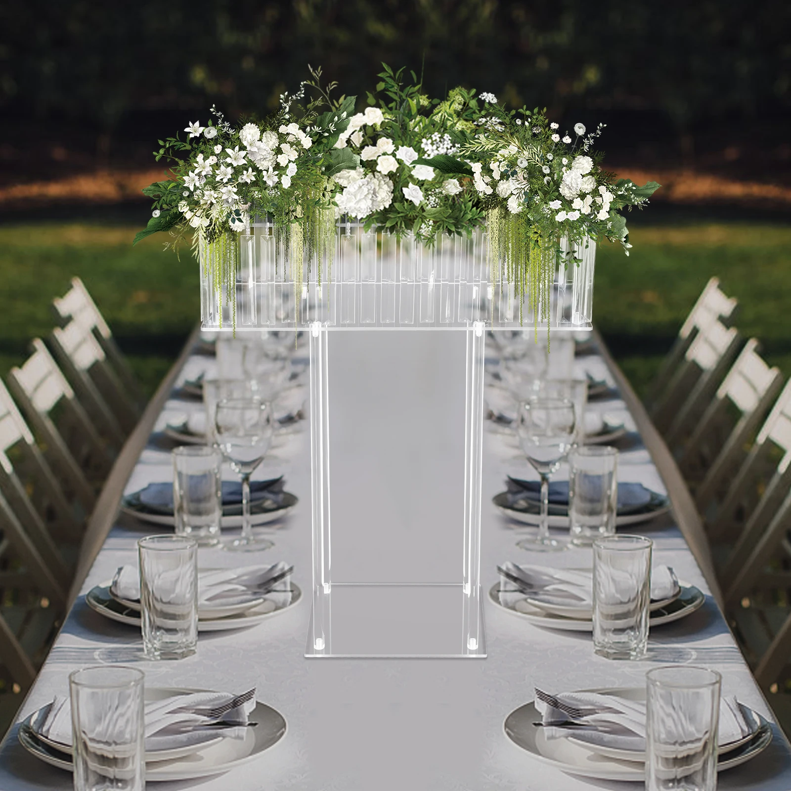 Acrylic Flower Stand Wedding Flowers Display Rack Modern for Wedding Decorations, Parties, Birthdays, Home Decor, Etc