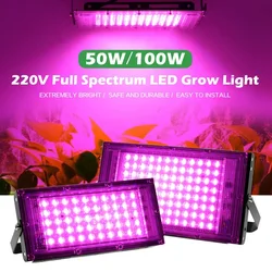 Luz LED de espectro completo para crecimiento de plantas, lámpara Phyto para invernadero hidropónico, plantas de interior, iluminación de crecimiento de semillas de flores