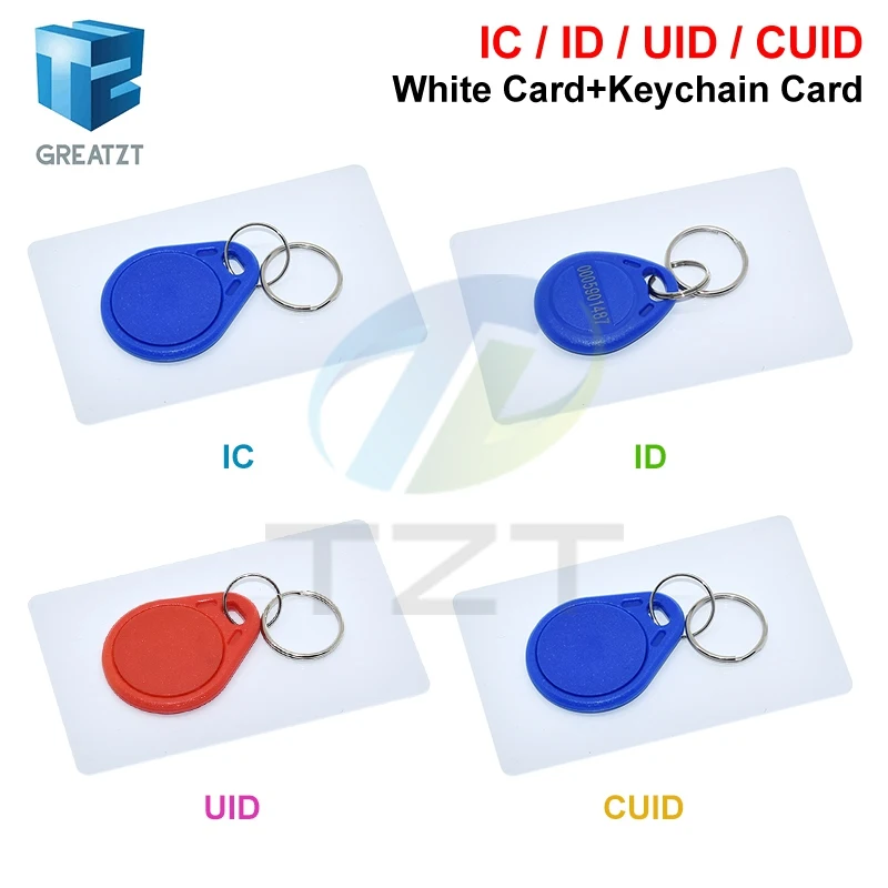 RFID-карта 13,56 МГц CUID UID IC / 125 кГц ID, пустая, для клонирования, токен, метка, ключ / Белая карта, копируемая, изменяемая, смарт-карта IC