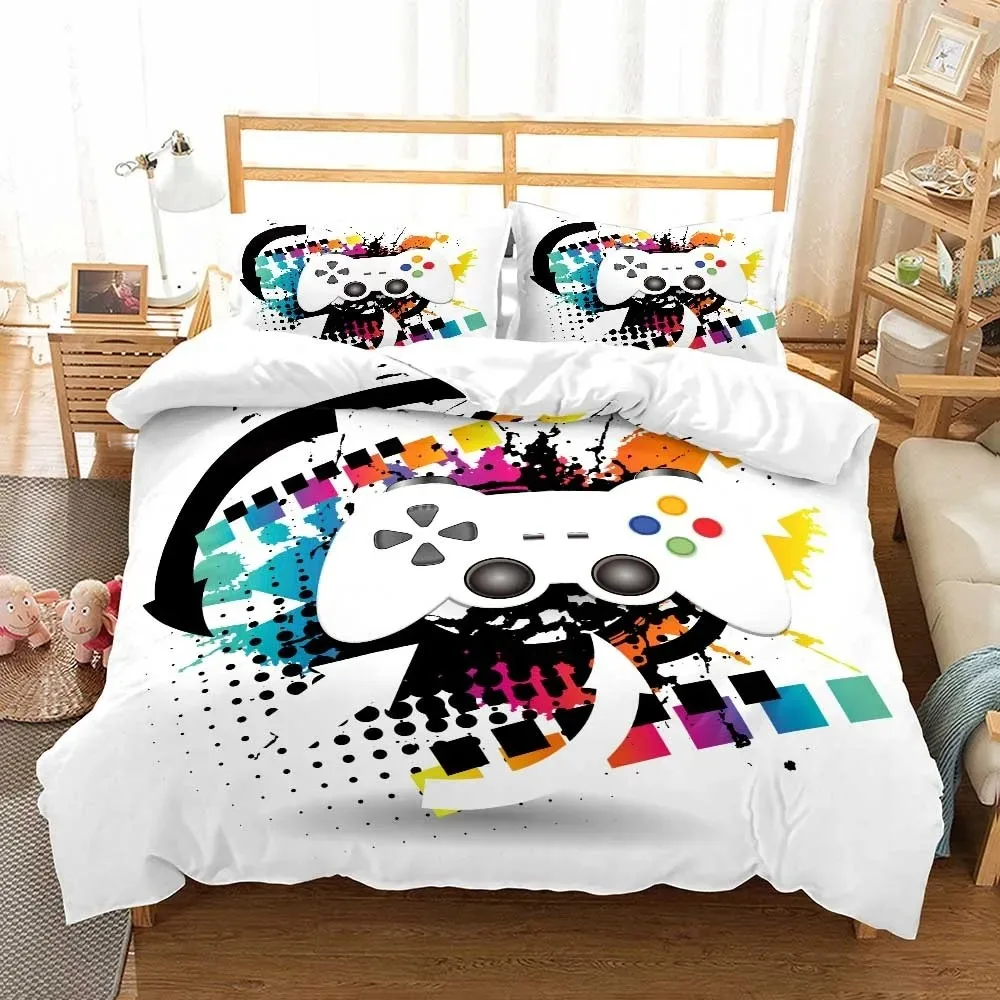 

Gamepad Kids Bedding Set Game Gamer Modern Luxury Duvet Cover Sets Queen King Single Size Comforter Cover 23pcs Quilt Cover