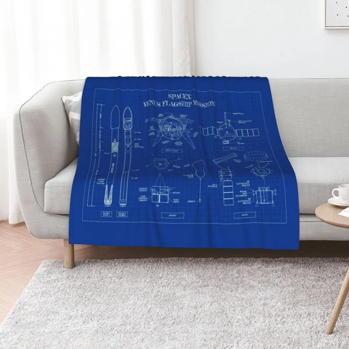 

Hindenburg Zeppelin (Blueprint-English) Throw Blanket Heavy Blankets For Sofas Sofa Multi-Purpose Blankets