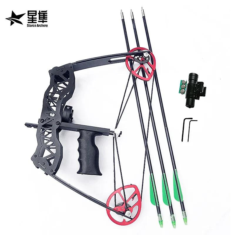 Black Hawk Second Generation Mini Composite Pulley Bow and Arrow Body Metal Material 30-40 Pound Adjustment