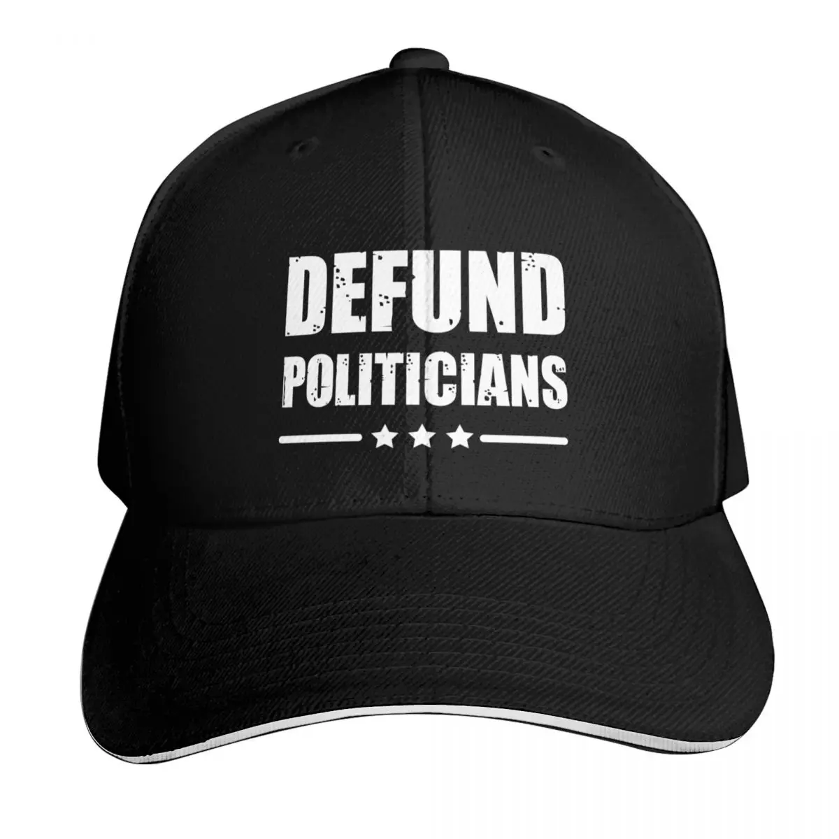 Defund Politicians Baseball Cap Curved Brim Classic Fit Low Profile Unstructured Unisex for Men Women