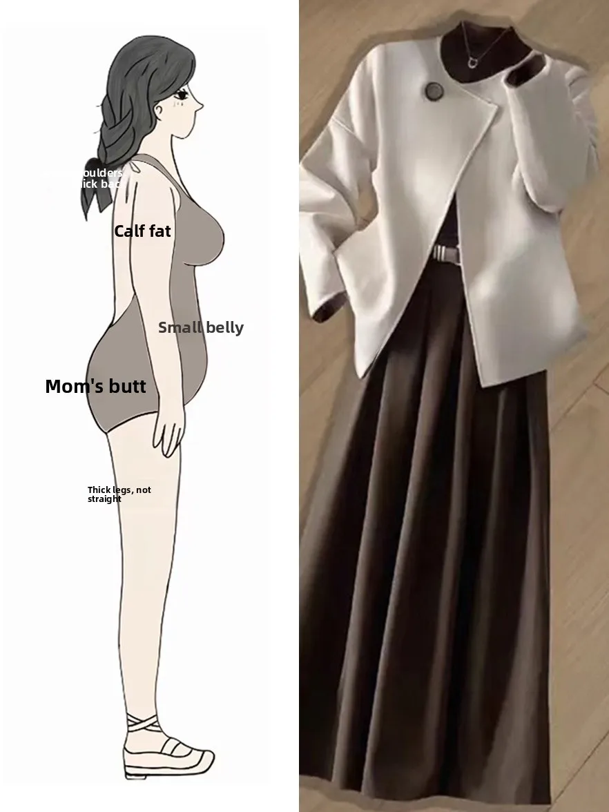 

Korean Sle ort Outerwear Base irt f Skirt High End Tee Piece Small Fraance Wind Set Sweet Sle Long Sve