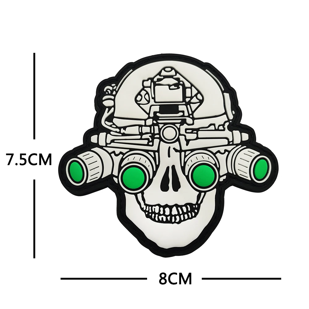 3D Gun Shape Embroidery/PVC Patches Mask Monster Forward Sniper Emblem Badges Appliques Combat Skull Patches