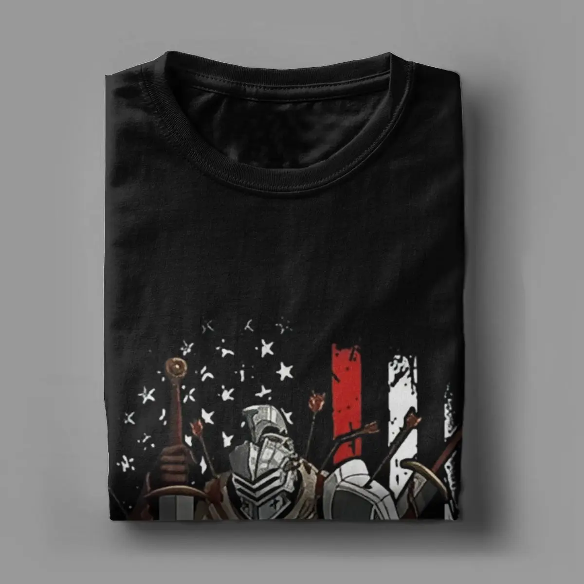 الرجال تي شيرت الشيطان رأي مع رأسي أسفل وفكر الجدة القطن الخالص تيز قصيرة الأكمام تي شيرت طاقم الرقبة الملابس