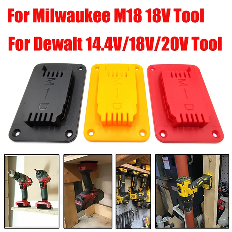 ツールホルダー,5個,ウォールドリルホルダー,dewalt 14.4v/18v/20v用収納ラック,milwaukee mおよび18v用固定装置