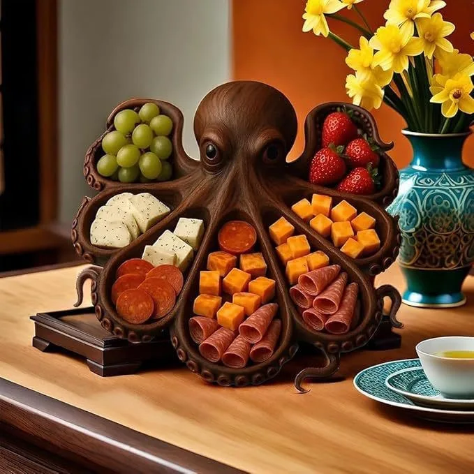 New high-end octopus tray decoration for home decor creative and personalized desktop crafts
